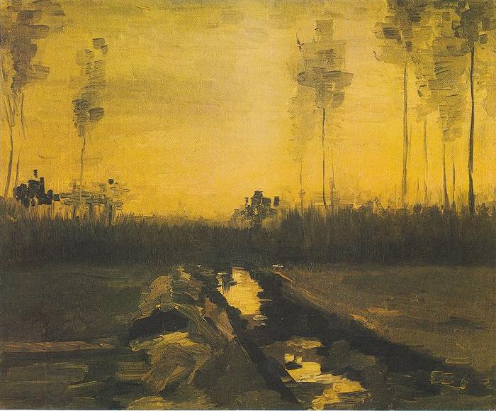 Vincent Van Gogh Landscape at Dusk